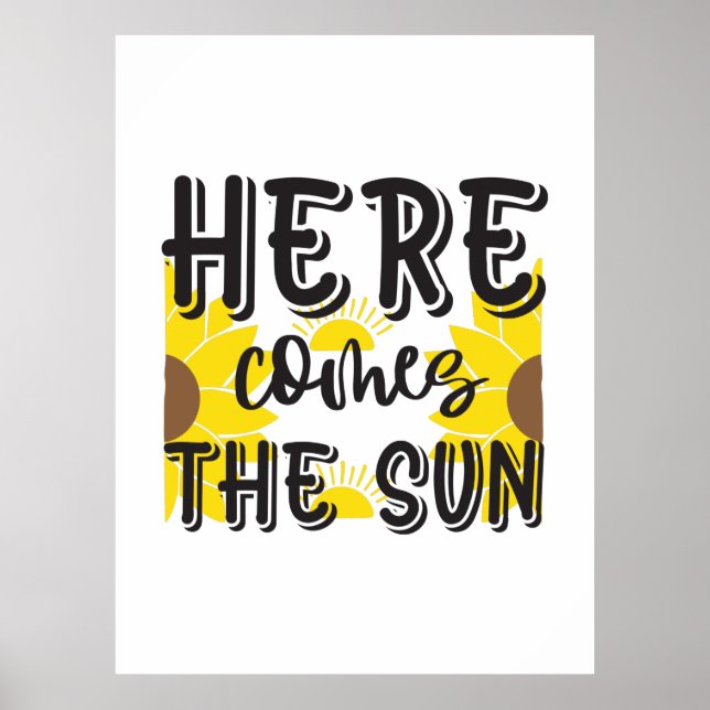 Poster Sunflower Lover | Aqui Vem O Sol (Frente)