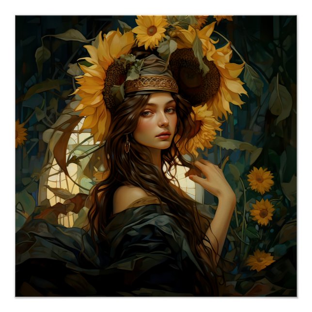 Póster Sunflower Maiden Deluxe (Frente)