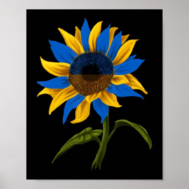 Poster Sunflower Ucraniano Estado-Membro Da Ukrain (Frente)