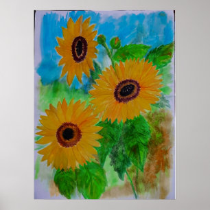 Poster sunflowers