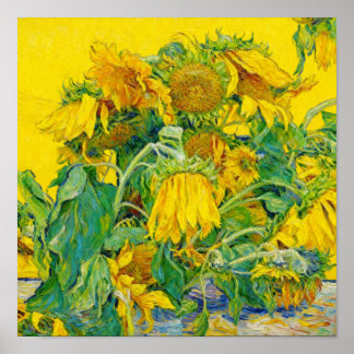 Poster Sunflowers After Van Gogh