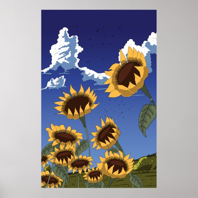 Poster Sunflowers in the Summer (Frente)