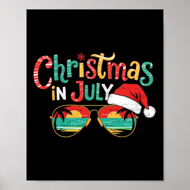 Poster Sungled Christmas In July Summer Xmas Beach Vacati (Frente)