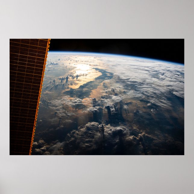 Poster Sunglint Beams No Mar De Celebes No Sudeste Asiáti (Frente)