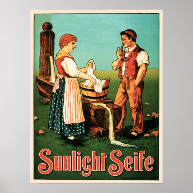 Poster SUNLIGHT SEIFE Swiss Laundry Detergent Soap (Frente)