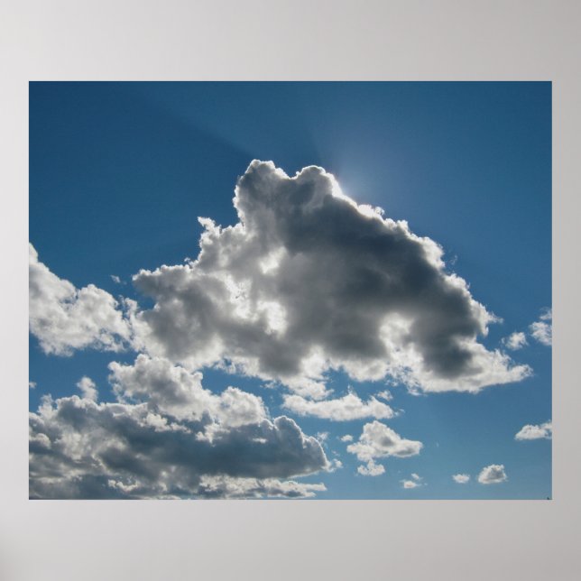 Poster Sunlit Clouds Under Open Sky (Frente)