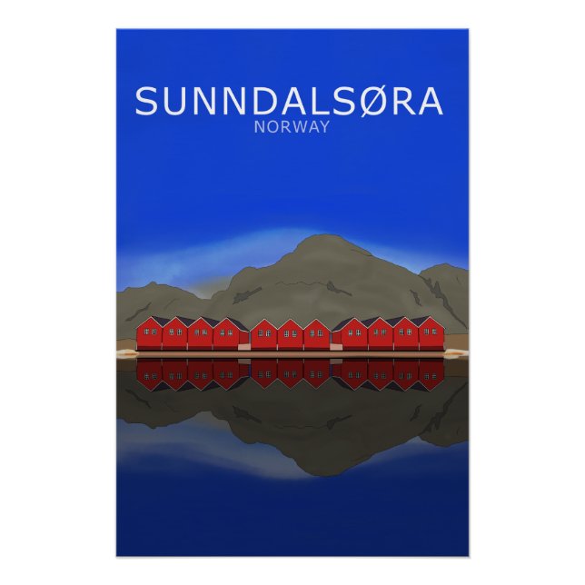 Póster Sunndalsøra Noruega (Frente)
