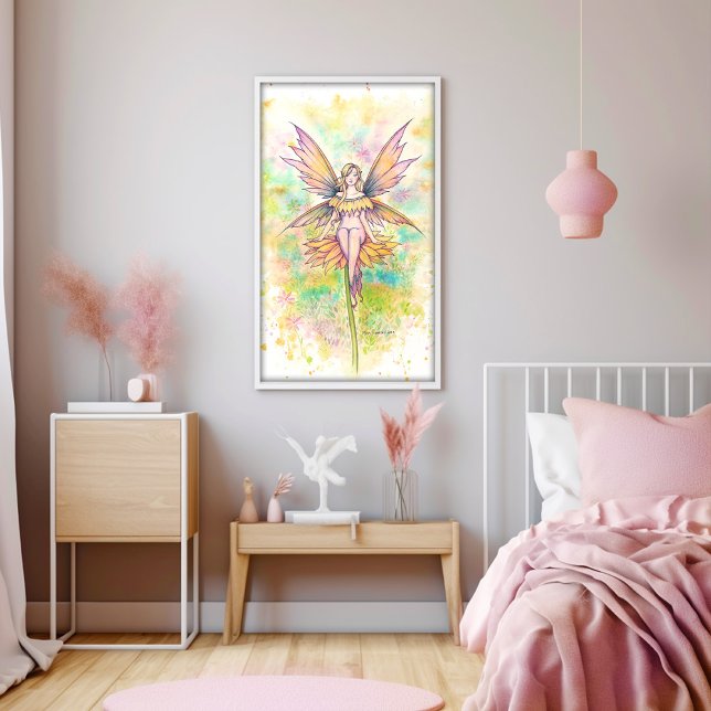 Poster Sunny Days Fairy Watercolor Painting (Criador carregado)