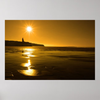 Póster sunny ouro praia de bailarino