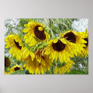 Póster Sunny Sunflower Morn