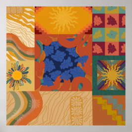 Poster Sunny Vibes Patchwork