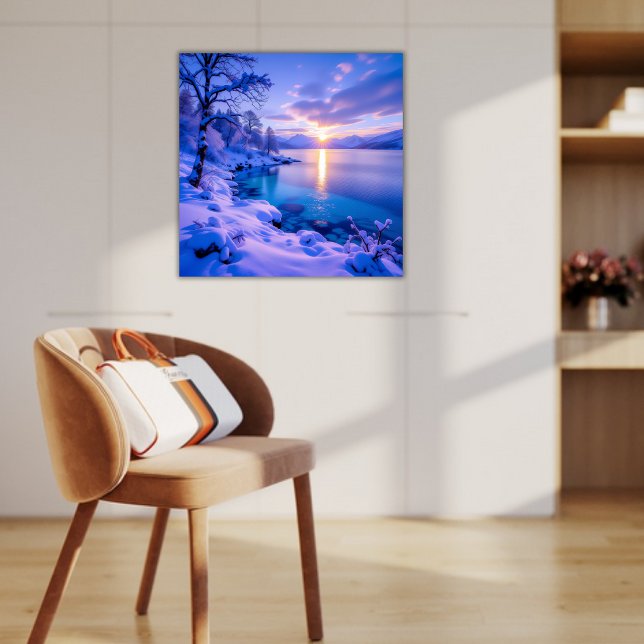 Poster Sunrise através de uma Terra Neve (Criador carregado)