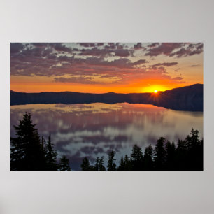 Póster Sunrise, Crater Lake National Park, Oregon, EUA