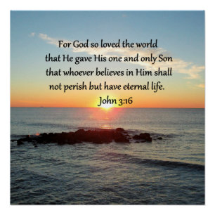 PÓSTER SUNRISE DE ABANDONO DE JOHN 3:16