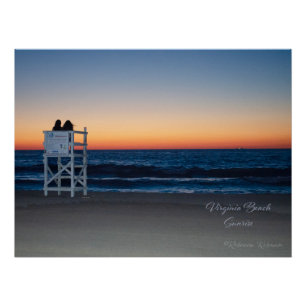 Póster Sunrise em Virginia Beach julho de 2024