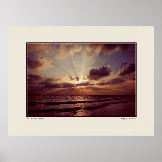 Poster Sunrise - Isla Mujeres - Yucatan - México (Frente)