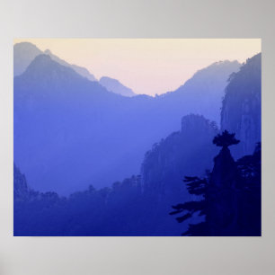 Póster Sunrise, Montanha Amarela, Huangshan, China