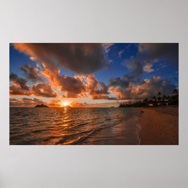 Póster Sunrise Na Ilha Mokulua (Frente)