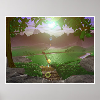 Poster Sunrise nas montanhas-estradas #3