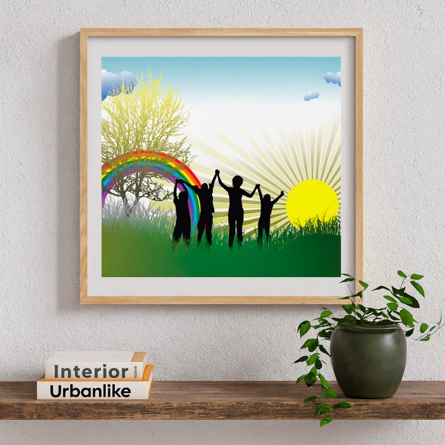 Poster Sunrise Rainbow Children (Criador carregado)