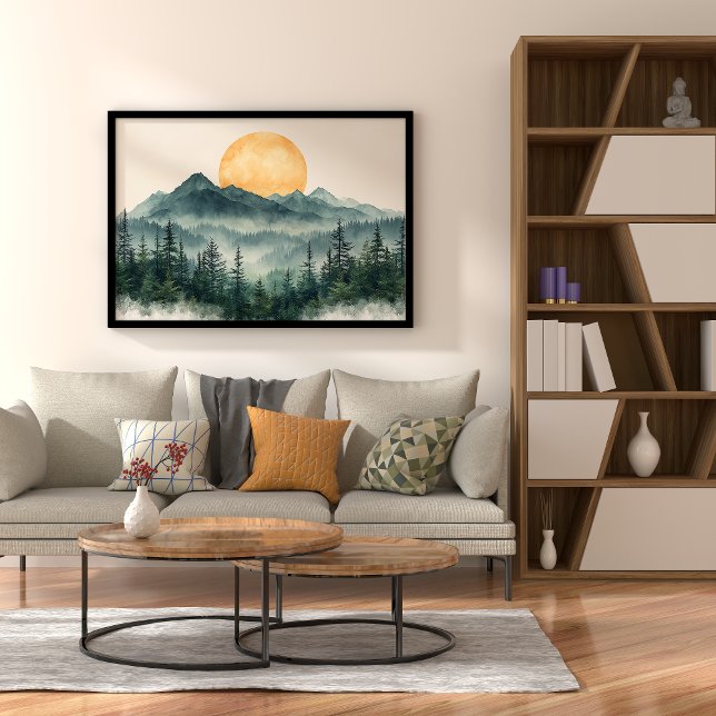 Póster Sunrise Serenity Zen Minimalist Wall Art (Criador carregado)