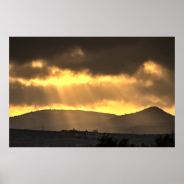 Poster Sunrise sobre as montanhas, Chipre (2915)