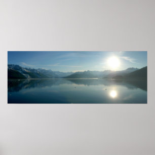 Póster Sunrise sobre Fjord Alaska Fotografia do College