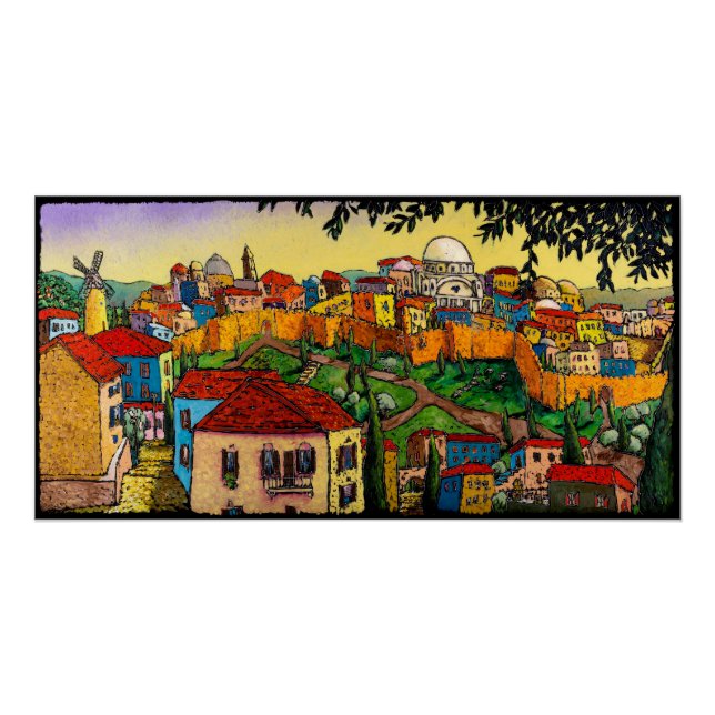 Póster Sunrise sobre Jerusalém, Jonathan Kis-lev Poster (Frente)