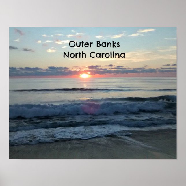 Póster Sunrise sobre o Outer Banks da Carolina do Norte (Frente)
