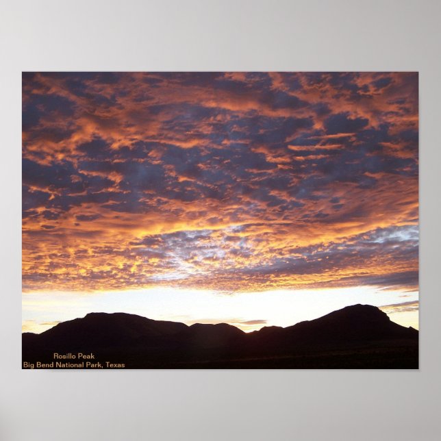 Póster Sunrise sobre Rosillo Peak (Frente)