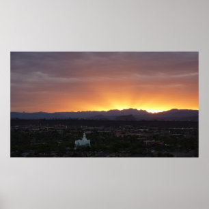 Póster Sunrise sobre Ruas. George Utah Landscape