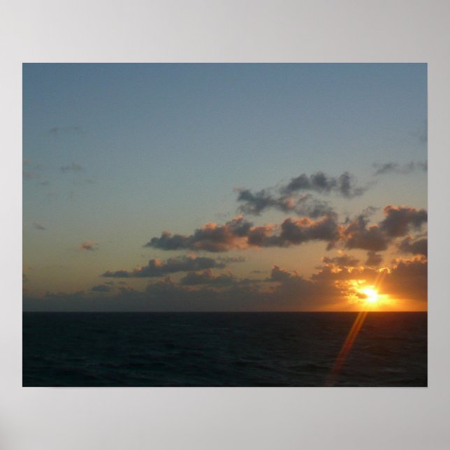 Poster Sunrise sobre San Juan I Porto Rico (Frente)