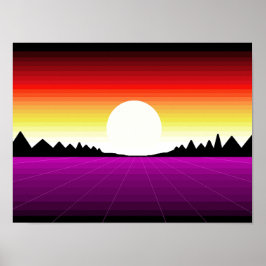 Poster Sunrise Vaporwave