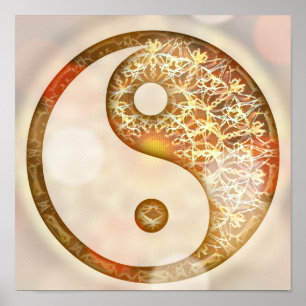 Póster Sunrise Yin Yang Mandala