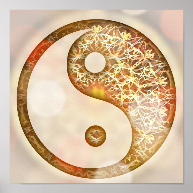 Póster Sunrise Yin Yang Mandala (Frente)