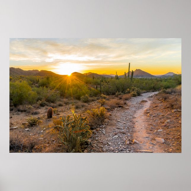 Poster Sunrize sobre trilha de Arizona (Frente)