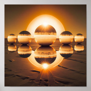 Poster Suns múltiplos alinhados