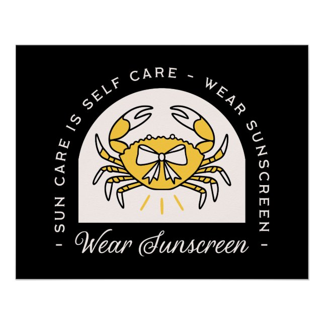 Póster Sunscreen spf skin cancer prevention awareness (Frente)
