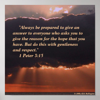 Poster Sunset — 1 Peter 3:15