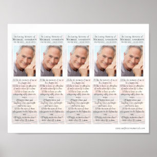 Poster Sunset 2x7" DIY Modelo de marcadores funerais