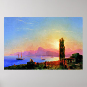 Poster Sunset at Sea, belas artes por Ivan Aivazovsky