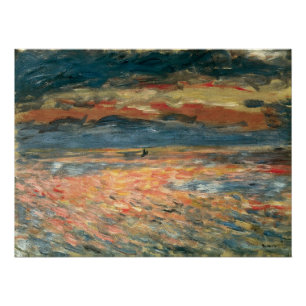 Póster Sunset at Sea por Pierre Renoir, Vintage de Belas 