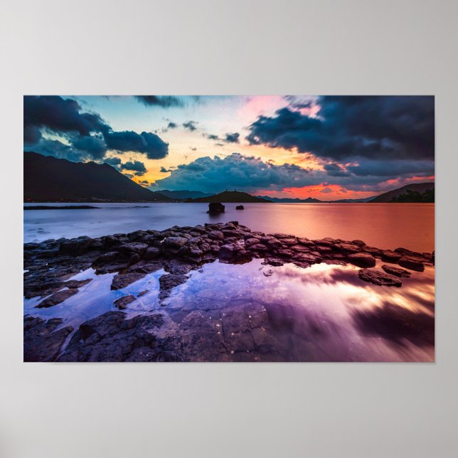 Poster Sunset Atmosférico Moody (Frente)