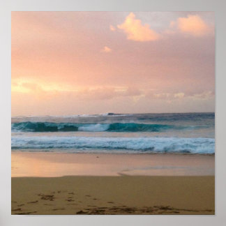 Poster Sunset Beach com oceano
