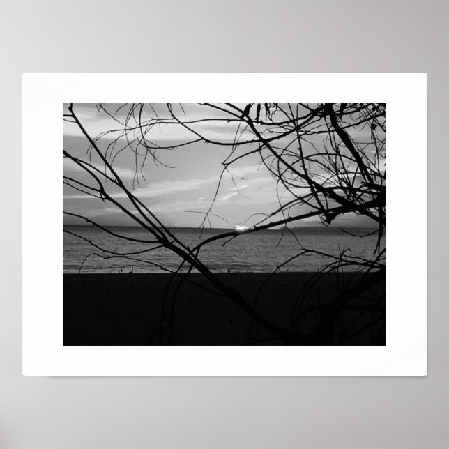 Poster Sunset Beyond Black and White Fotografia (Frente)