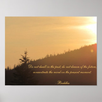 Póster Sunset com Buda