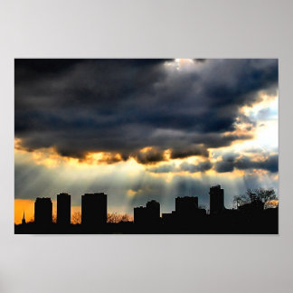 Póster Sunset Cortando Pela Tempestade