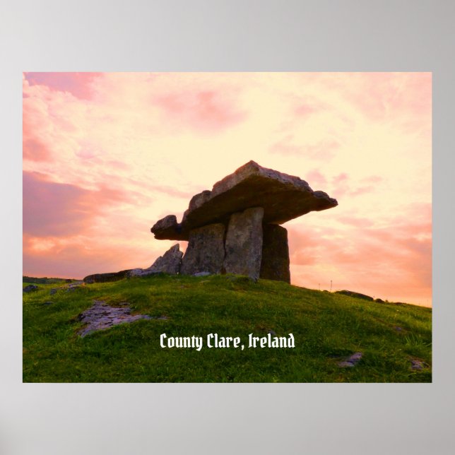 Poster Sunset County Clare Dolmen (Frente)