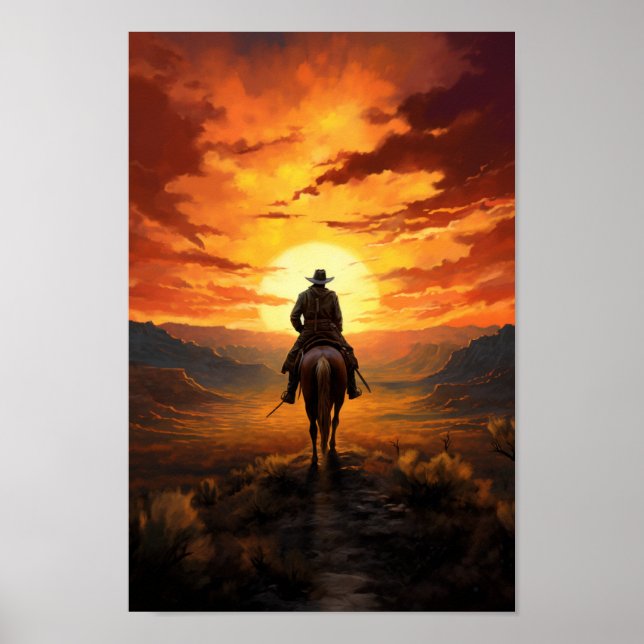 Poster Sunset Cowboy (Frente)