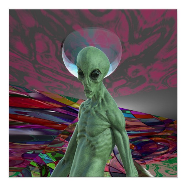 Póster Sunset de alienígena (Frente)